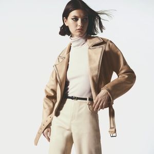 Zara Tan Leather Jacket